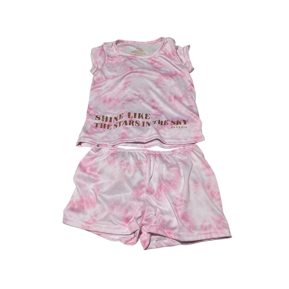 Danskin 7/8 short sleeve shorts pjs like new Shine like the Stars in the Sky euc